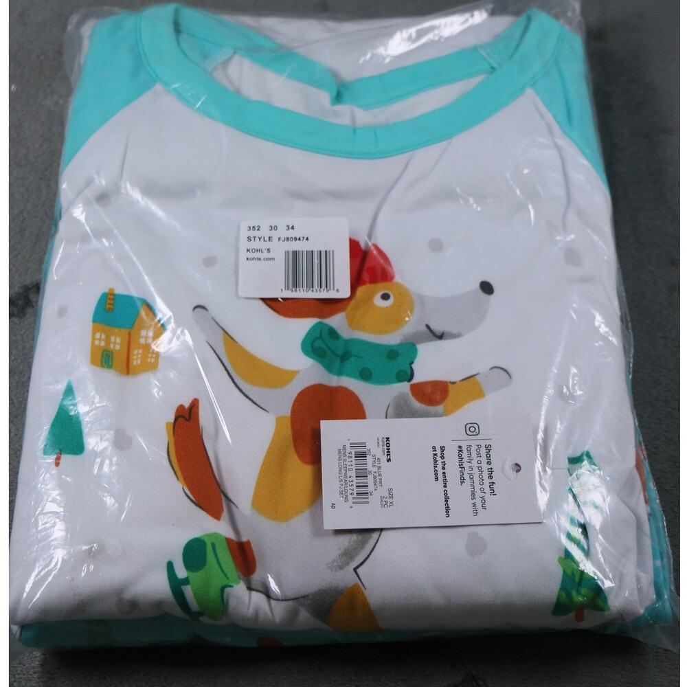 Jammies Christmas Dogs Pajama Top Bottoms Set  Families Mens XL Brand New